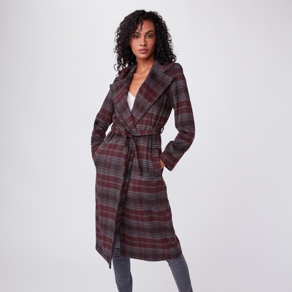 Paige Austina Coat In Merlot Multi - Picture 1 of 14